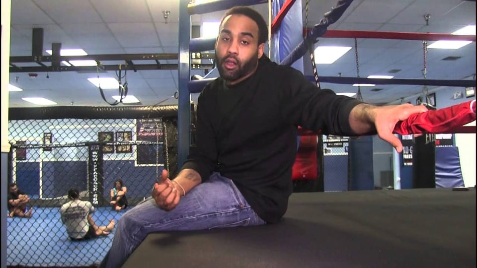 Bo Lattimer Jr. speaking to camera at Freestyle Fighting Academy