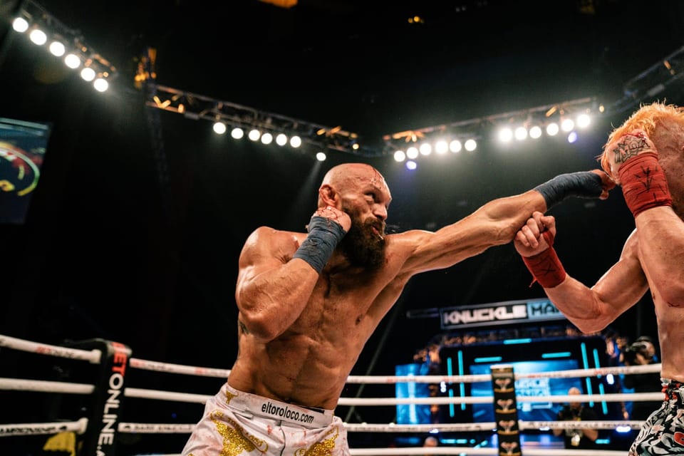 Edgard Plazaola fighting at BKFC KnuckleMania 2