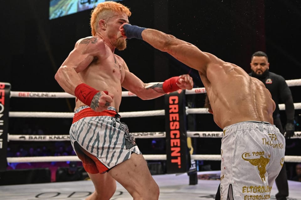 Edgard Plazaola fighting at BKFC KnuckleMania 2